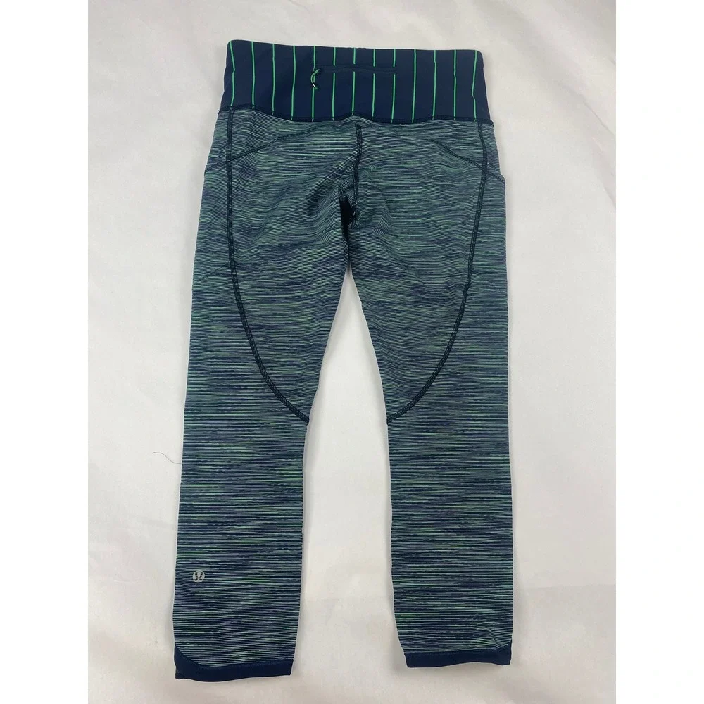 Lululemon Leggings Women's Size 8* Can't Stop Crop Blue Green
